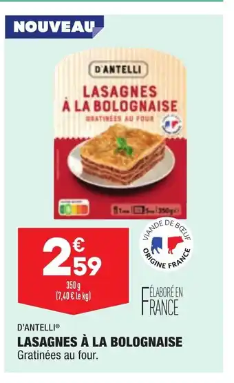 ALDI Lasagnes A La Bolognaise offre