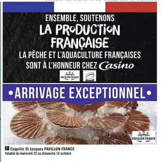 Géant Casino Coquille st jacques pavillon france offre