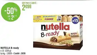 Géant Casino Nutella b-ready offre
