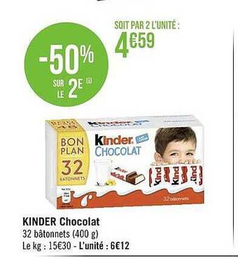 Géant Casino Kinder chocolat offre