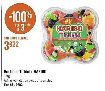 Géant Casino Bonbons tirlibibi haribo offre