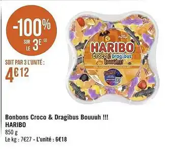 Géant Casino Bonbons croco & dragibus bouuuh !!! haribo offre