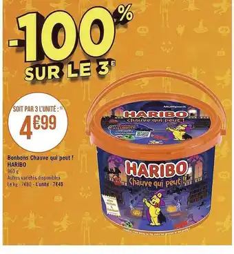 Géant Casino Bonbons chauve qui peut ! haribo offre