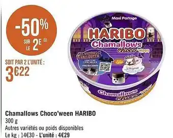 Géant Casino Chamallows choco'ween haribo offre