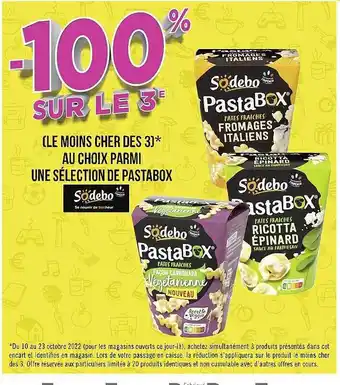 Géant Casino Pastabox sodebo offre