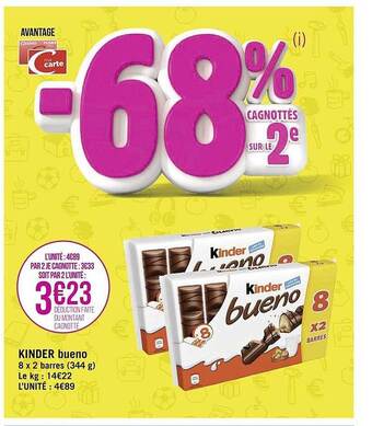 Géant Casino Kinder bueno offre