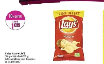 Géant Casino Chips nature lay's offre