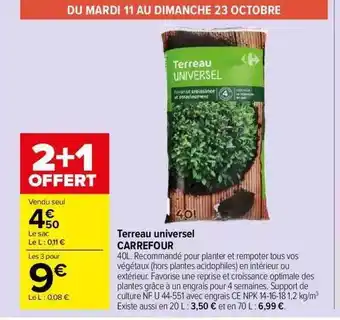 Carrefour Market Terreau universel carrefour offre