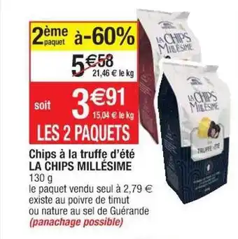 Cora x Carrefour Chips à la truffe d'été la chips millésimé offre
