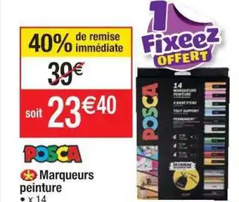 Cora x Carrefour Marqueurs peinture posca offre