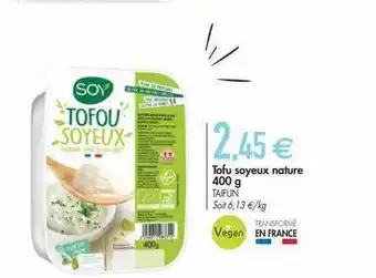 Biomonde Tofu soyeux nature 400 g taifun offre
