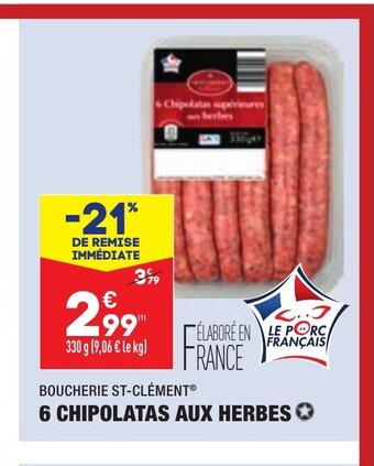 6 Chipolatas Aux Herbes