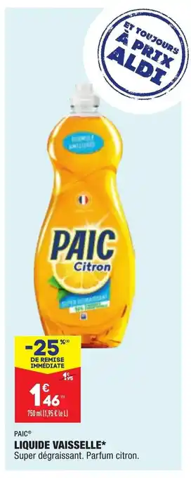 ALDI Liquide Vaisselle offre