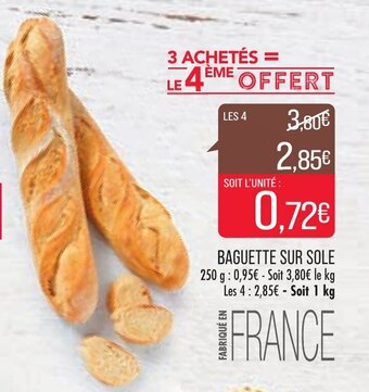 Match Baguette sur sole offre