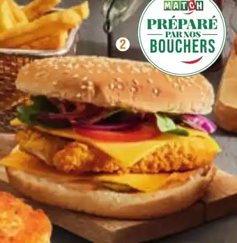 Match Produit élaboré Chicken Burger offre