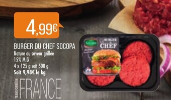 Match Burger Du Chef Socopa offre