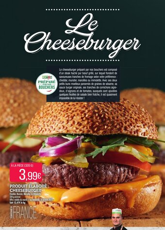 Match Produit Elaboré Cheeseburger offre