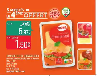 Match Tranchettes De Fromage Cora offre