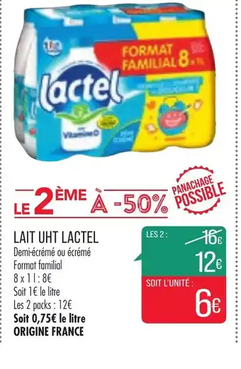 Match Lait UHT Lactel offre
