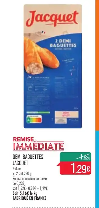 Match Demi Baguettes Jacquet offre