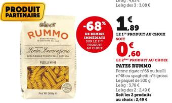 U Express Rummo pates offre