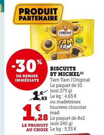 Super U St michel biscuits offre