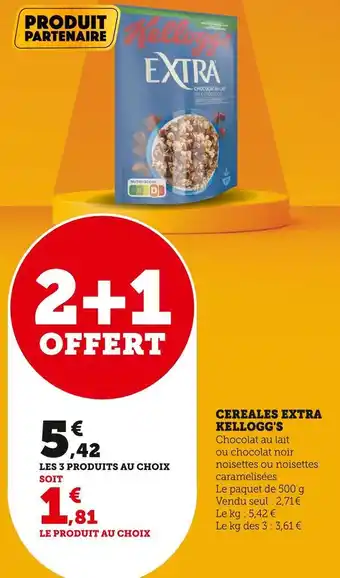 Super U Kellogg's cereales extra offre