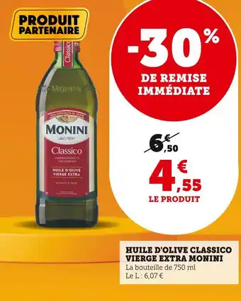 Super U Monini huile d'olive classico vierge extra offre