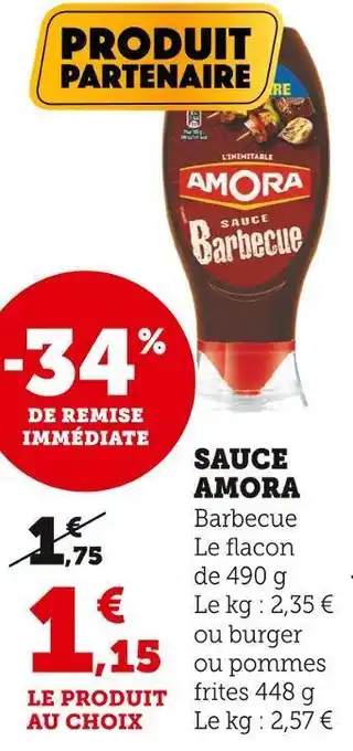 Super U Amora sauce offre