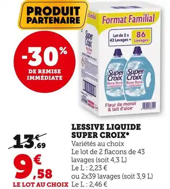 Super U Super croix lessive liquide* offre