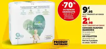 Super U Pampers couches harmonie offre