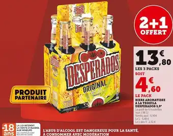 Super U Desperados biere aromatisee a la tequila 5,9° offre