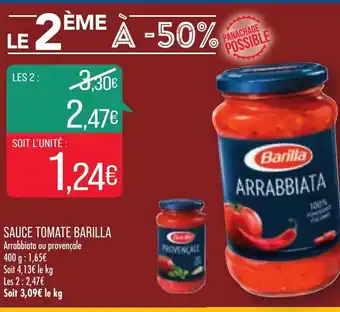 Match Sauce Tomate Barilla offre