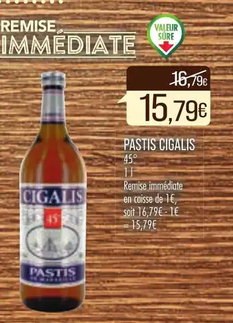 Match Pastis Cigalis offre