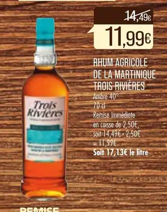 Match Rhum Agricole De La Martinique Trois Riviéres offre