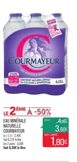 Match Eau Minérale Naturelle Courmayeur offre
