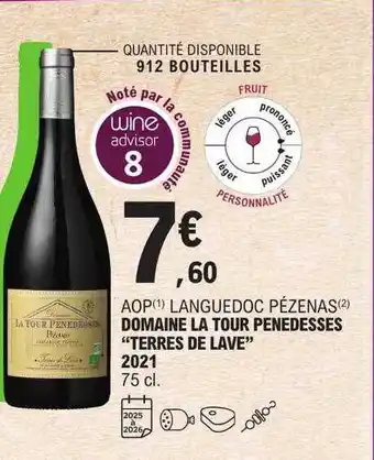 E.Leclerc Aop languedoc pézenas domaine la tour penedesses offre