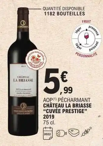 E.Leclerc Aop pécharmant château la briasse offre