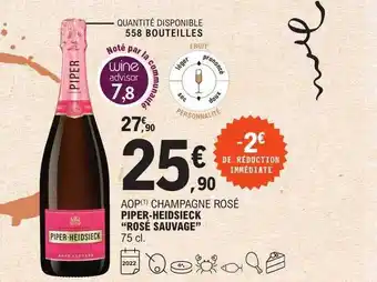 E.Leclerc Aop champagne rosé piper-heidsieck offre