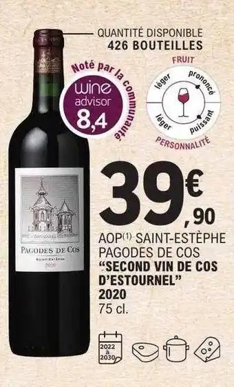 E.Leclerc Aop saint-estèphe pagodes de cos offre