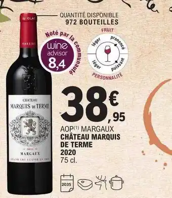 E.Leclerc Aop margaux château marquis de terme 2020 offre
