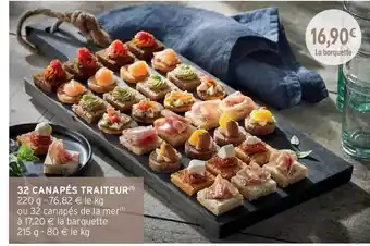 Intermarché 32 canapés traiteur offre