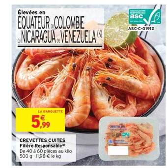 Intermarché Crevettes cuites offre