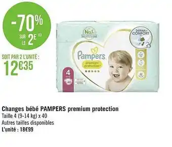 Géant Casino Changes bébé pampers premium protection offre