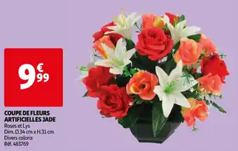 Auchan Coupe de fleurs artificielles jade offre