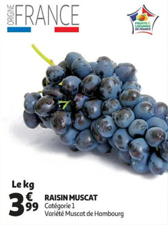 Auchan Raisin muscat offre