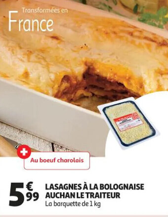 Auchan Lasagnes à la bolognaise auchan le traiteur offre