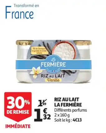 Auchan Riz au lait la fermière offre
