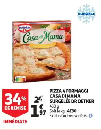 Pizza 4 formaggi casa di mama surgelée DR OETKER