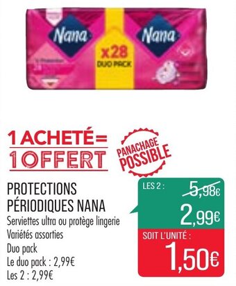Match Protections périodiques NANA offre